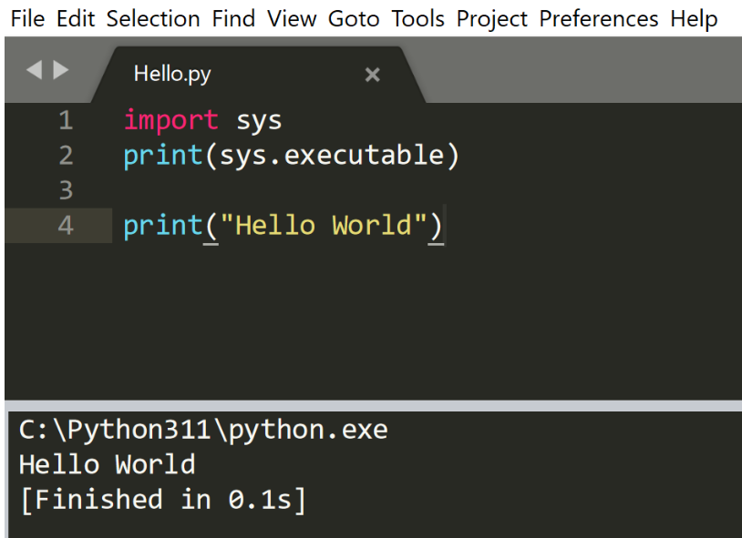 Sublime配置Python编译器