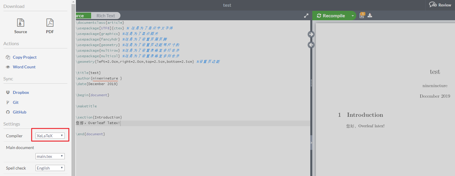 Overleaf LaTex的中文设置 - codefriedsimple